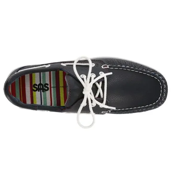 SASSize 7 Catalina Lace Up Boat Shoe Tripad Comfort Made in USA Navy